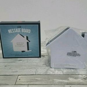 LED Message Board with Marker - House Shape - Write Your Own Message - 6.5" x 7"